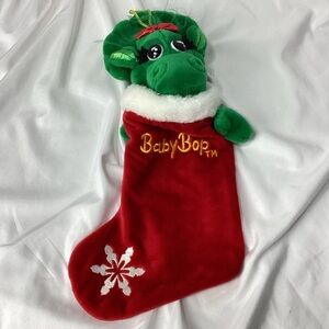 Baby Bop Christmas Stocking Barney Baby Bop Dinosaur Plush Stocking Dakin 1993